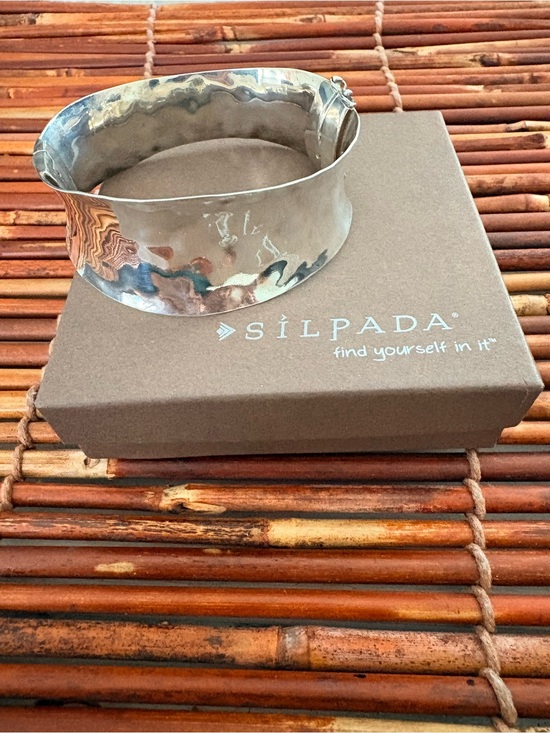 Silpada Jewelry - Silpada Designs Polished Hammered Sterling Silver Wide Cuff Bracelet